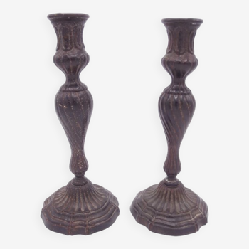 Pair of candle holders