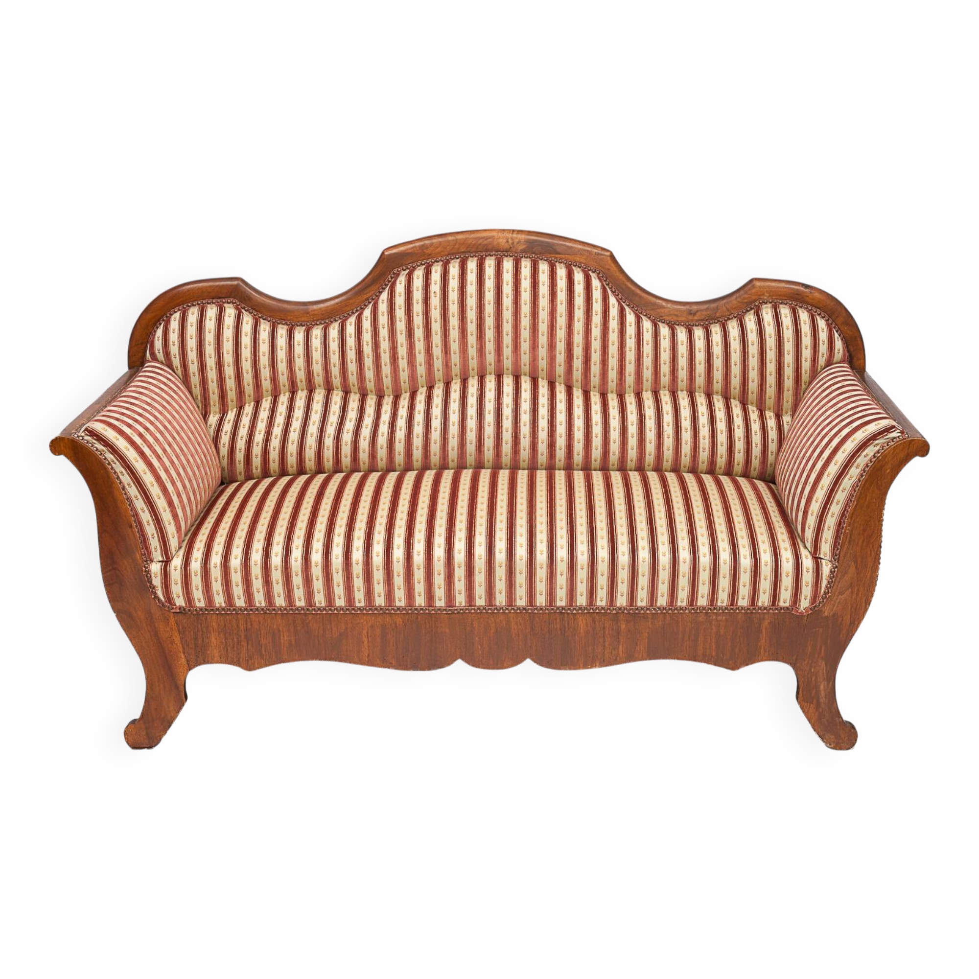 Recamier silk velvet loveseat, 1930