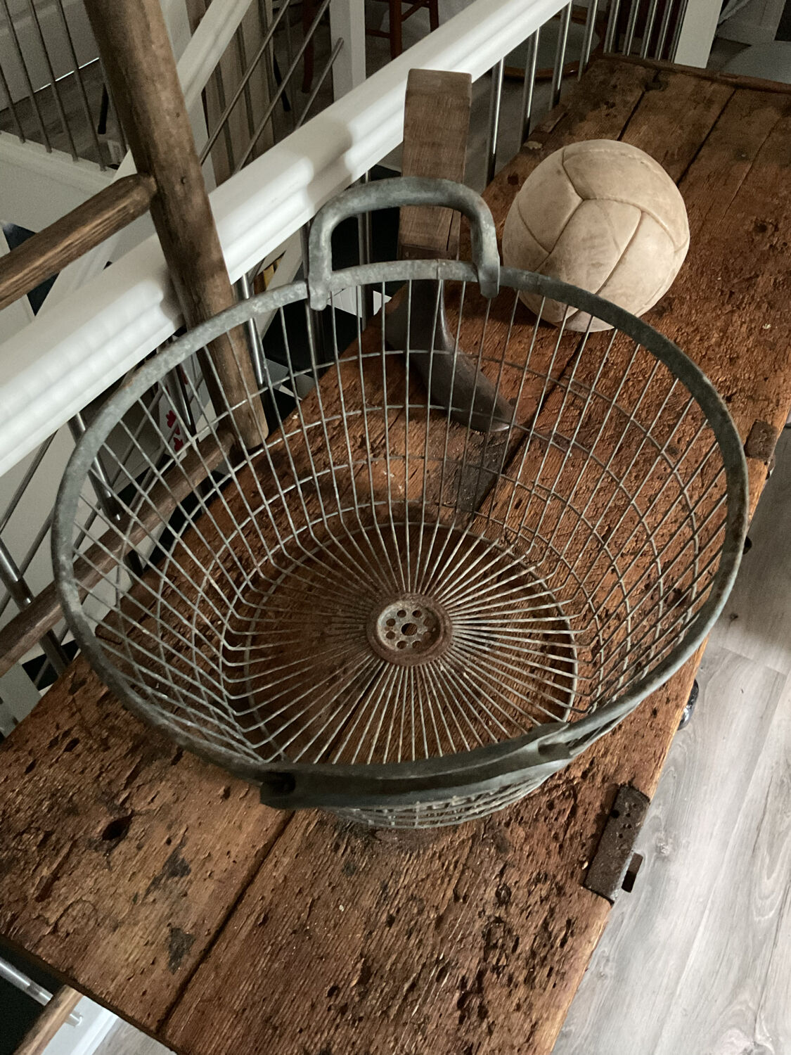 Industrial metal basket