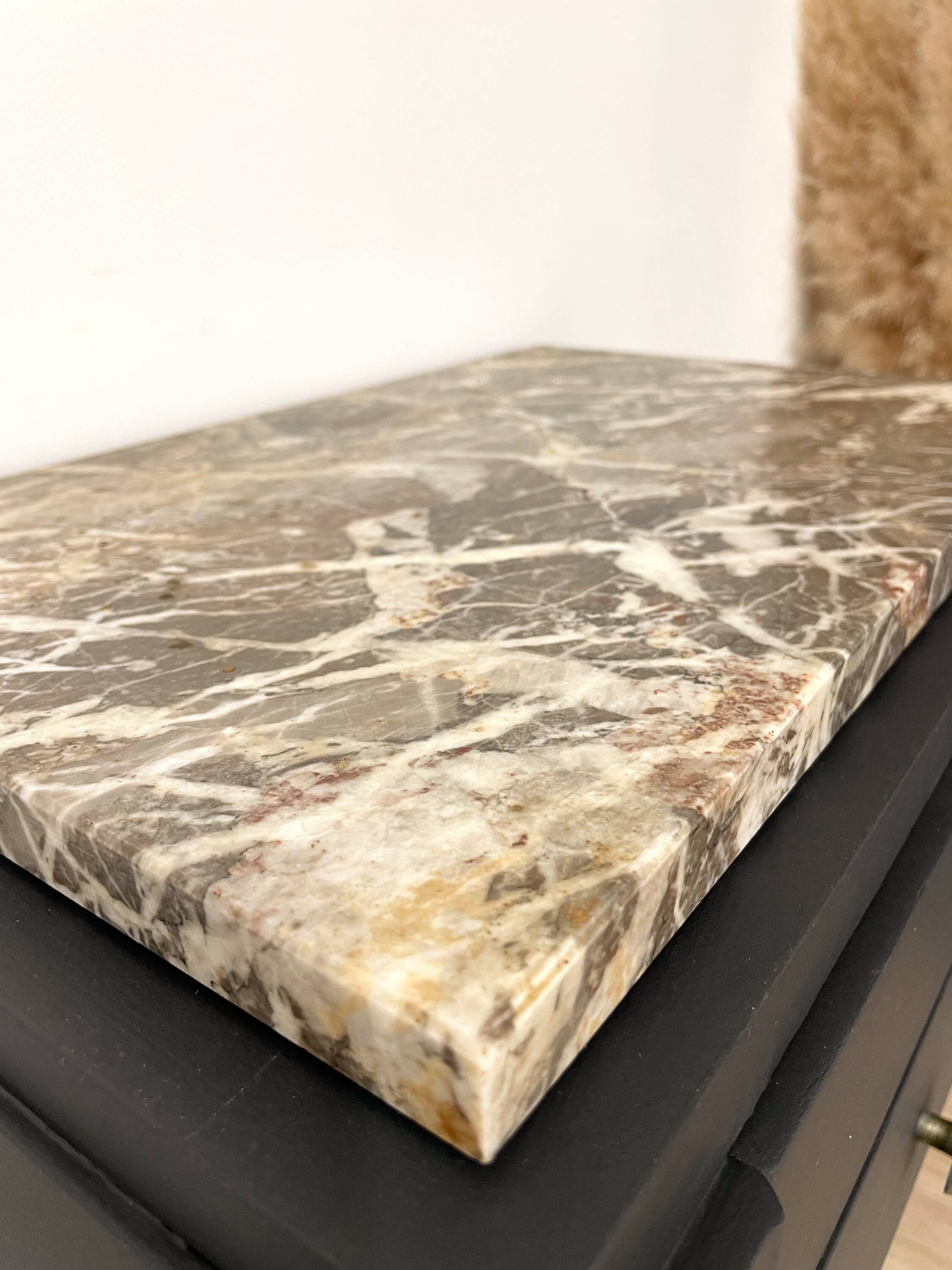 Chevet Art Déco peint en noir