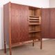 Swedish High Cabinet, Teak, Beech, Brass model Napoli, David Rosen 1960.