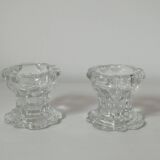 Set of 2 Reims glass candle holders