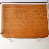 Gold metal bedside table