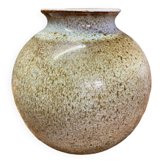 Vase boule en grès