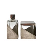 Coffret flacon de parfum et poudrier Art Déco, France 1930