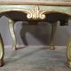 Venetian Baroque salon with table, two armchairs, a bench and a chair, mid-19th century