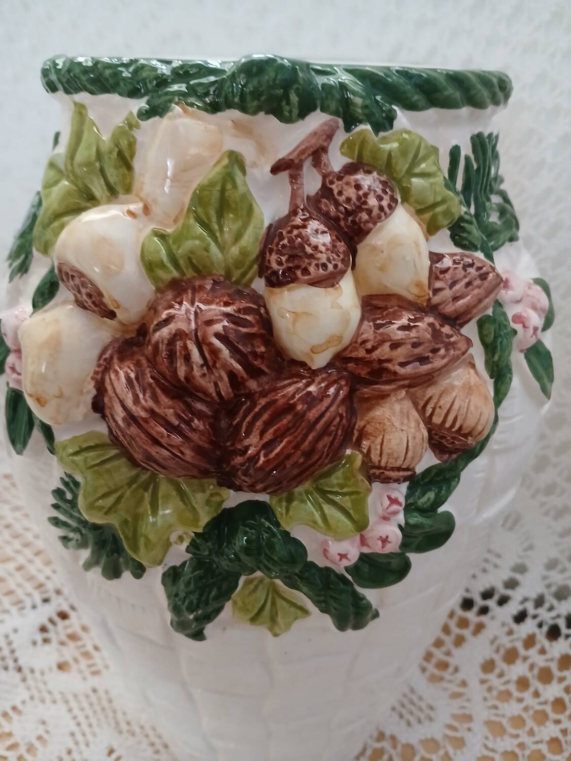 Antique Barbotine Vase