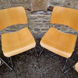 Set of 6 40/4 Home stacking chairs by David Rowland