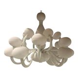 Contemporary pop white murano glass chandelier