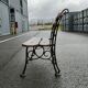 Old garden bench cast iron legs