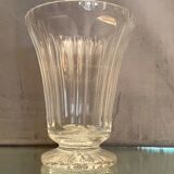 Vase on pedestal in cut crystal mid-twentieth century