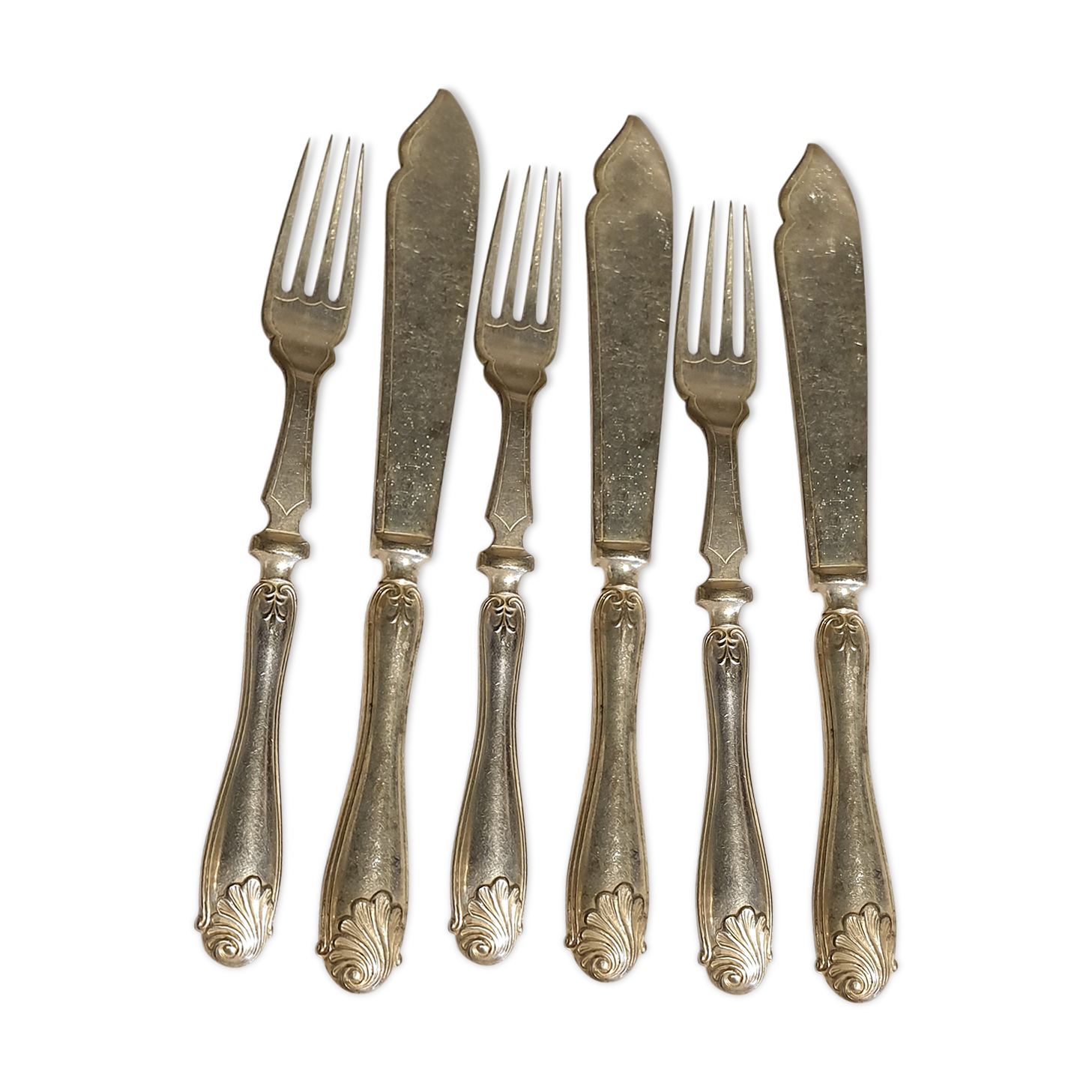 Cutlery in solid silver very worked marked W.H sterling
