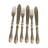 Cutlery in solid silver very worked marked W.H sterling
