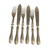 Cutlery in solid silver very worked marked W.H sterling
