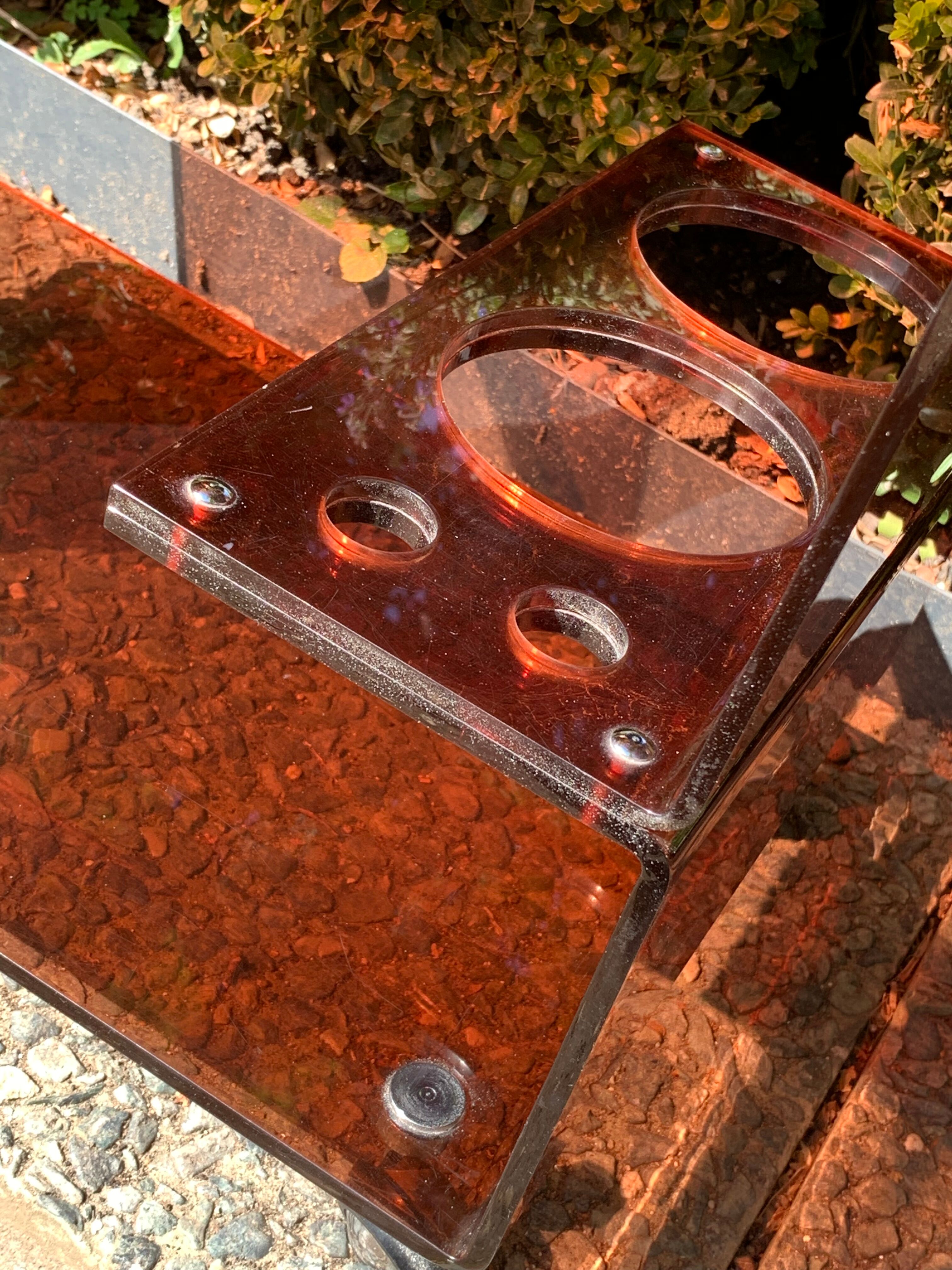 Smoked plexiglas rolling bar 70