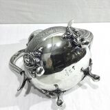 Silver metal teapot