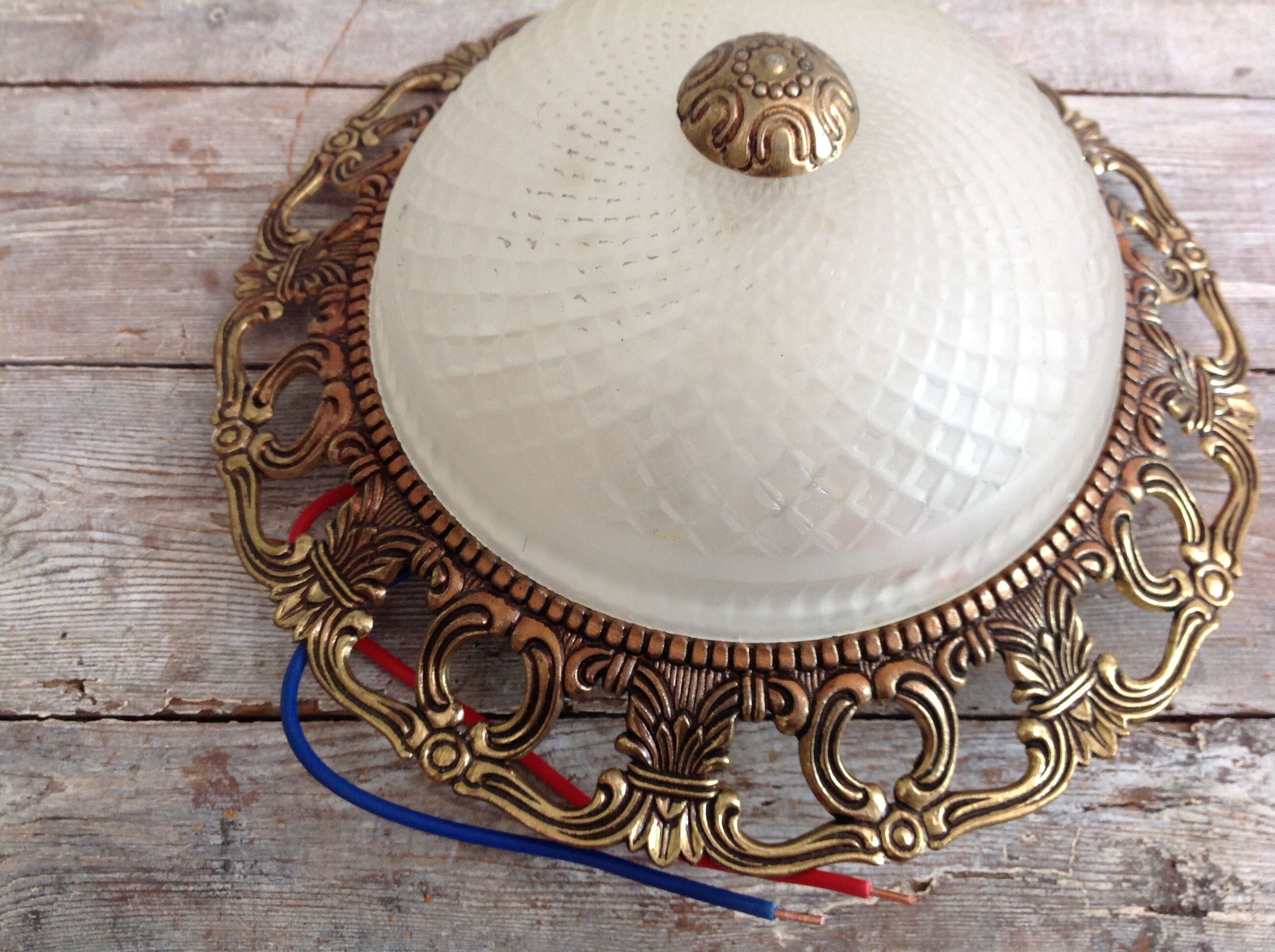 Glass and brass ceiling