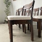 Set of 6 brutalist chairs from the 1940s