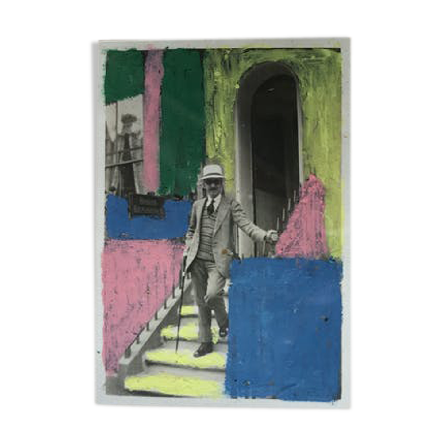 Bold pastels in old photo - Cornwall 1920