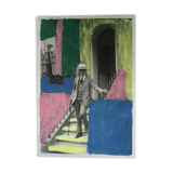 Bold pastels in old photo - Cornwall 1920