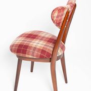 Classic Scottish chair in red burgundy tartan pattern, mid-century, Europe, 1960s.