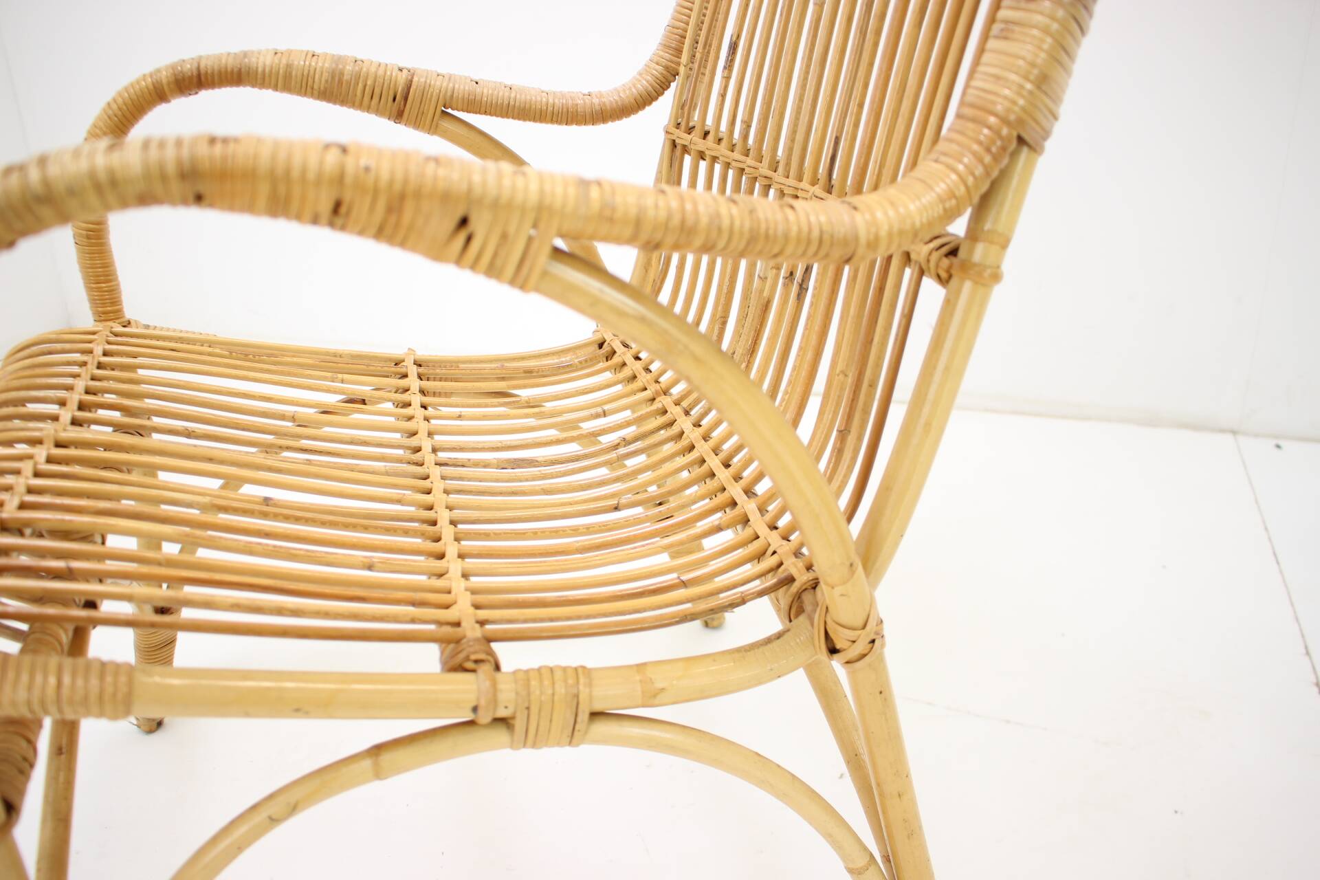 Midcentury rattan armchairs, 1960s
