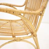 Fauteuils en rotin du milieu du siècle, années 1960
