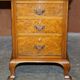 Bureau partenaire victorien en chêne pollard vers 1880 avec plateau en cuir