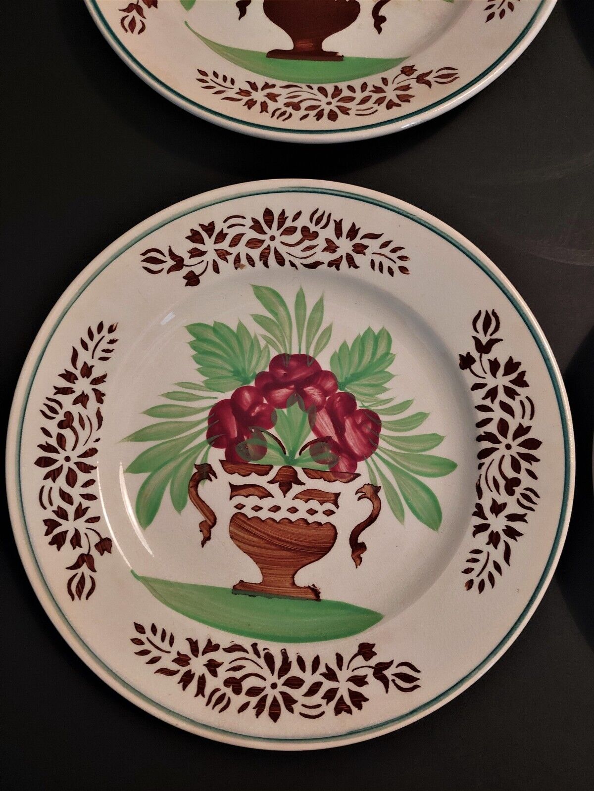 Sarreguemines flat plates late nineteenth series of four