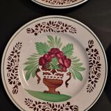 Sarreguemines flat plates late nineteenth series of four
