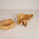 Scandinavian Modern Set of 2 Organic Bowls in Swedish Burl Wood, circa 1990s