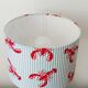 Lampe céramique abat-jour homard vintage