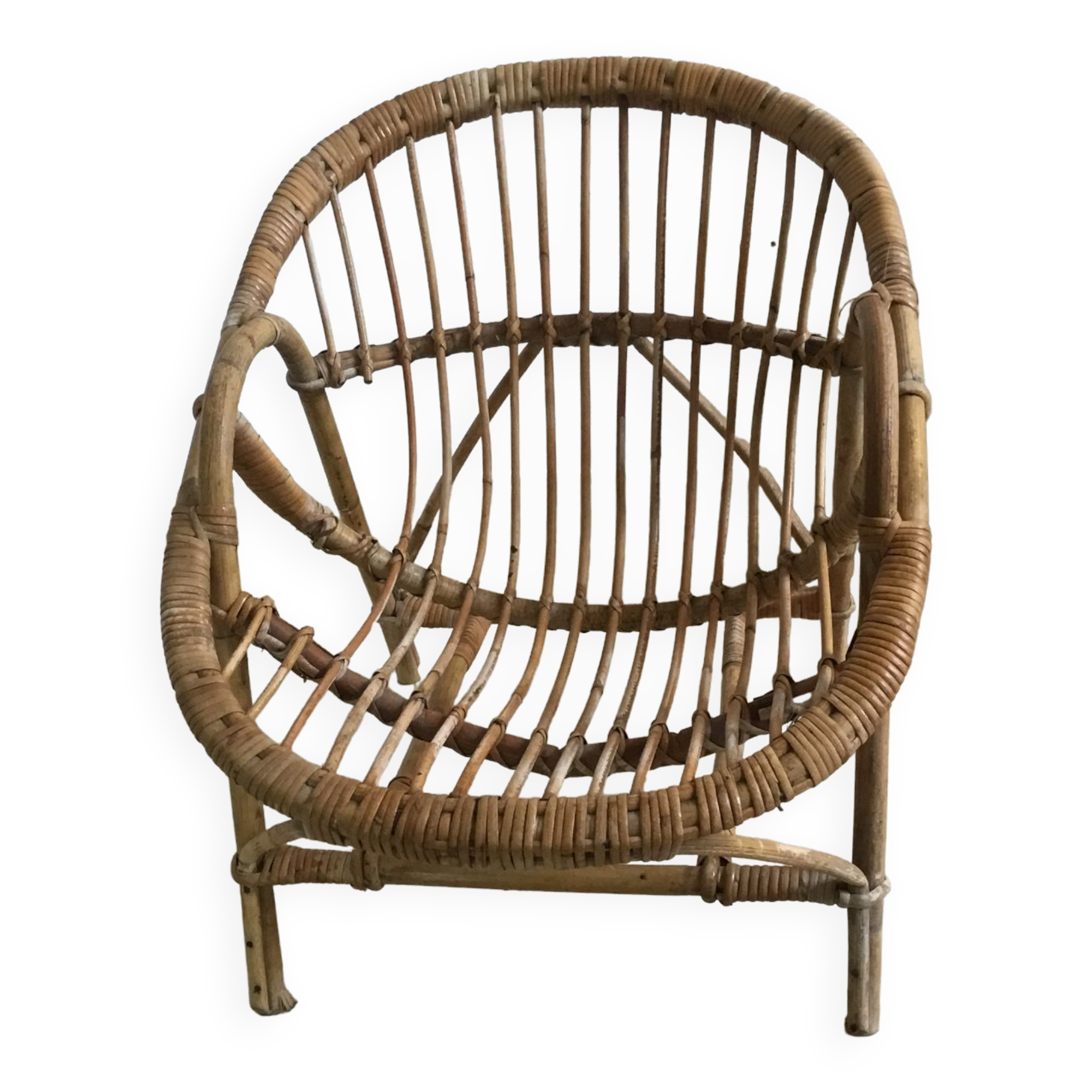 Fauteuil pour enfant en rotin