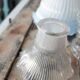 Vintage glass lampshade for lighting.