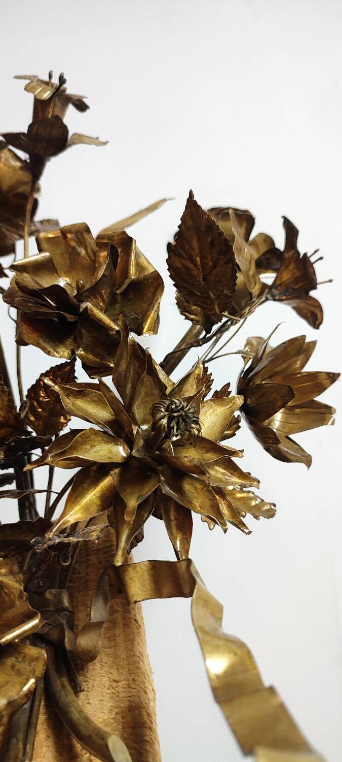 Pair of brass appliques. France, 1960s.