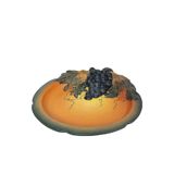 Danish Hand-crafted Art Nouveau Grape Decorated Platter by P. Ipsens Enke