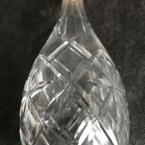 Carafe moderne milieu de siècle cristal taillé avec monture en argent 1034 numéroté