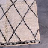 Moroccan rug Beni M'Rirt white - 168 x 223 cm