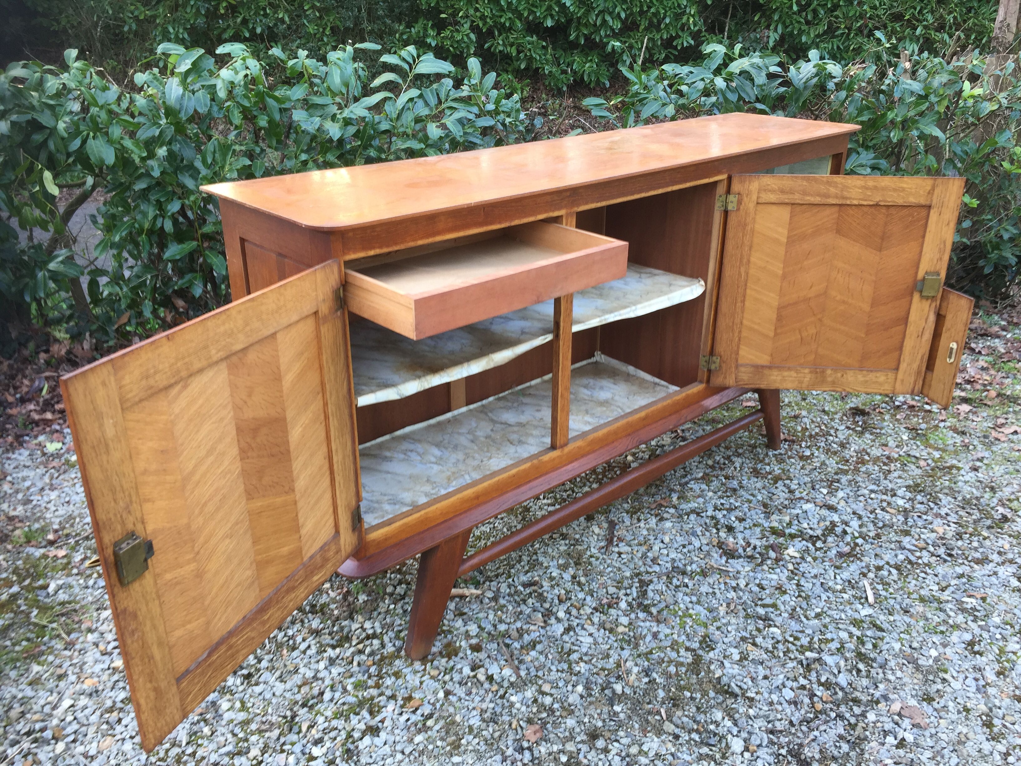 Sideboard in oak compass feet