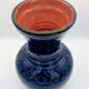 Grand Vase Balustre en Céramique Safi - Décor Géométrique Bleu Noir - Maroc