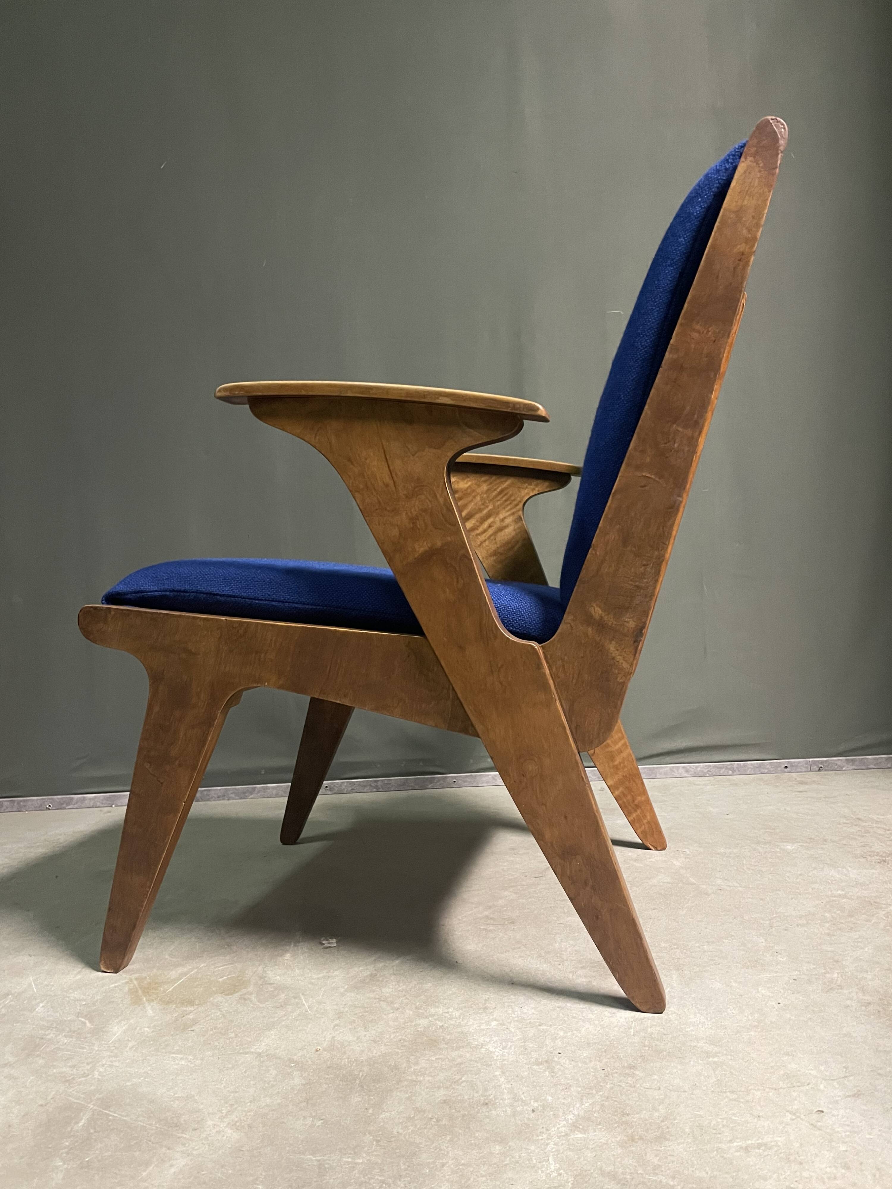 Very rare lounge chair by wim van gelderen for spectrum, 1950s