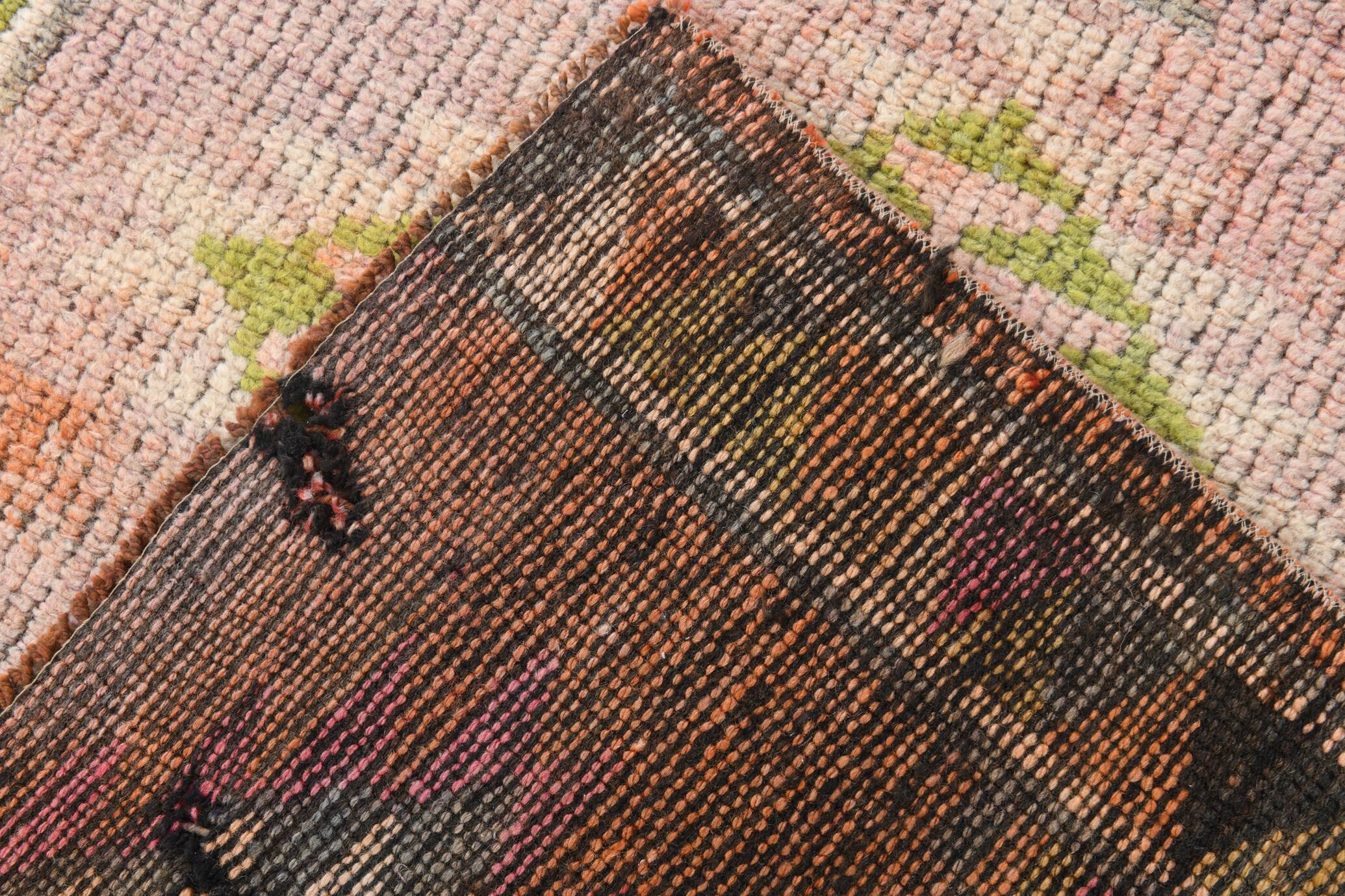 3x12 Blush Pink Vintage Runner Rug, 92x355Cm