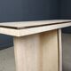 Vintage travertine and brass console table, 1970s
