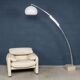 20thC ITALIAN EXTENDABLE ARC FLOOR LAMP c.1970