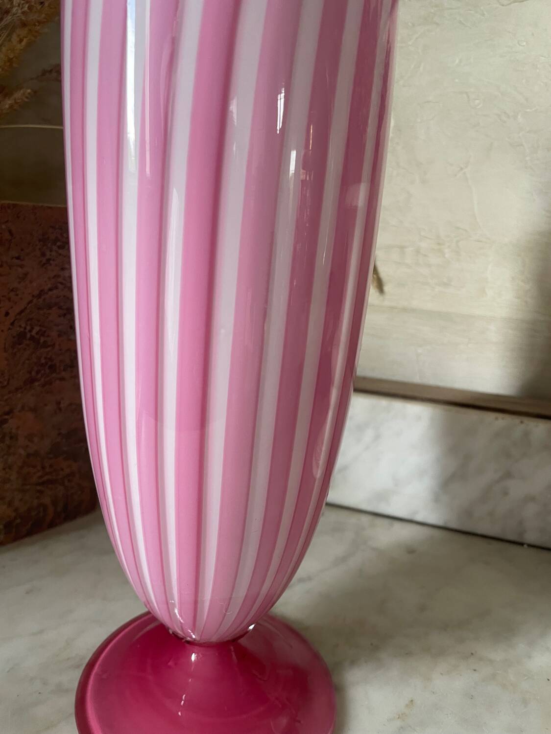 Vintage Murano "stripes" vase
