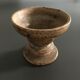 Set of 2 stoneware candle holders.
