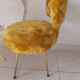 Chaise moumoute moutarde pelfran