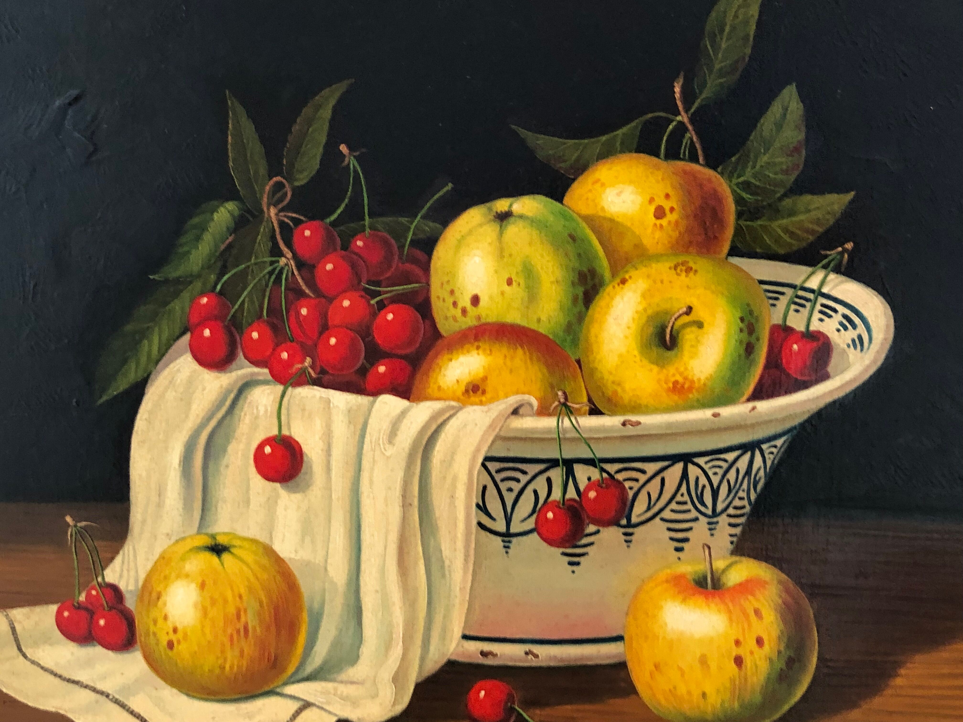 Table: Oil on canvas Still life with fruit