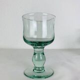 10 vintage handmade stemmed glasses