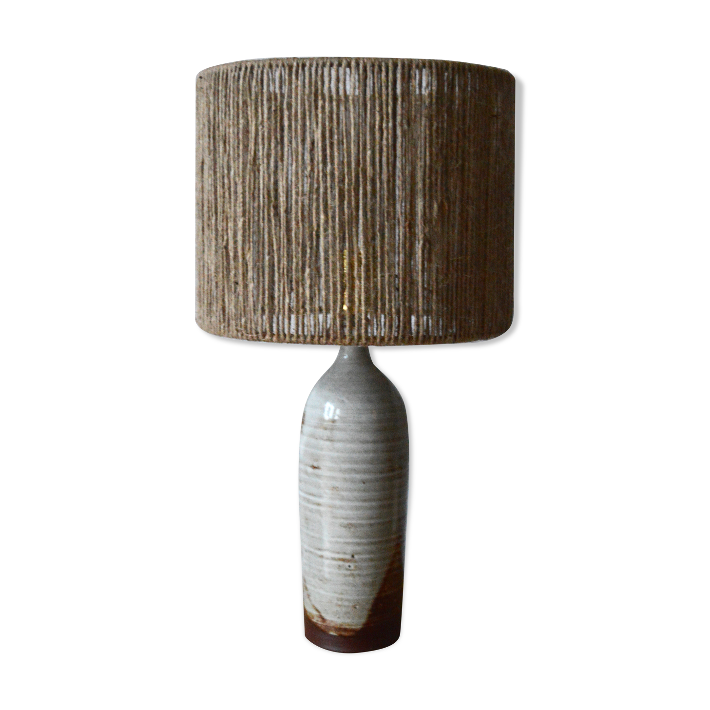 Rope and sandstone lamp